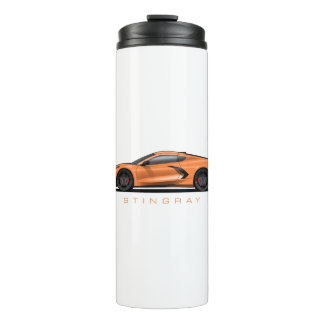 Termo Ilustración negra de Chevy Corvette C8