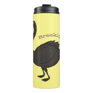 Termo Ilustracion personalizado cisne negro