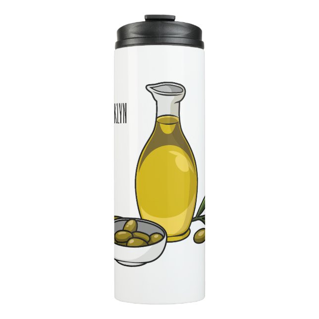 Termo Ilustracion personalizado de aceite de oliva (Anverso)