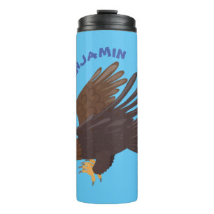 Termo Ilustracion personalizado de águila dorada diverti