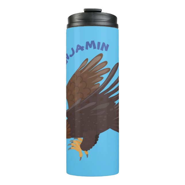 Termo Ilustracion personalizado de águila dorada diverti (Anverso)