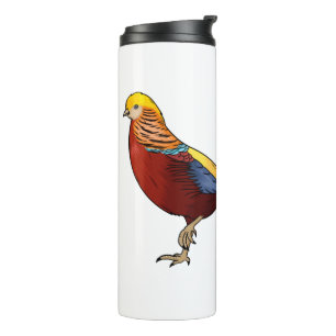 Termo Ilustracion personalizado de aves de faisán dorado