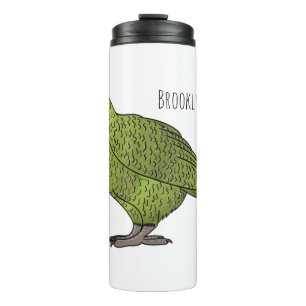 Termo Ilustracion personalizado de aves Kakapo
