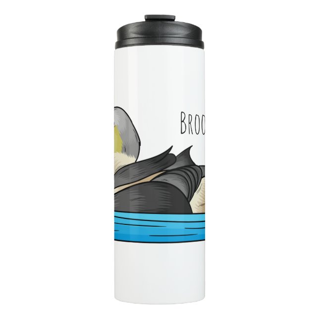 Termo Ilustracion personalizado de aves King eider (Anverso)
