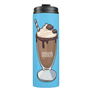 Termo Ilustracion personalizado de batido de chocolate