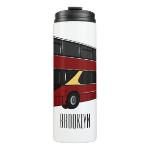 Termo Ilustracion personalizado de bus de dos pisos