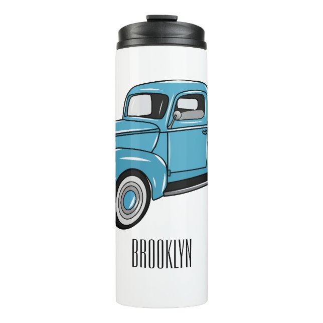 Termo Ilustracion personalizado de camioneta clásica (Anverso)