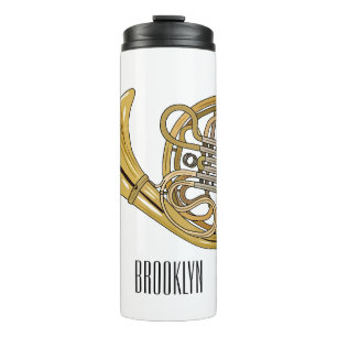 Termo Ilustracion personalizado de cuerno francés