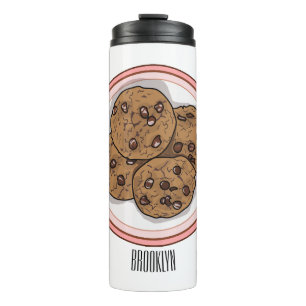 Termo Ilustracion personalizado de galletas de chocolate