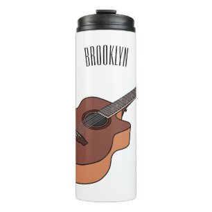 Termo Ilustracion personalizado de guitarra acústica