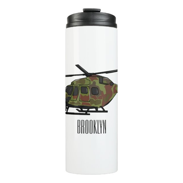 Termo Ilustracion personalizado de helicópteros del ejér (Anverso)