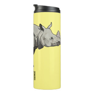 Termo Ilustracion personalizado de Javan rhinoceros