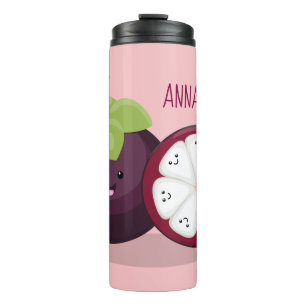 Termo Ilustracion personalizado de mangostino morado