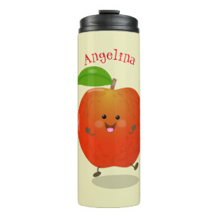 Termo Ilustracion personalizado de manzana bailando a la