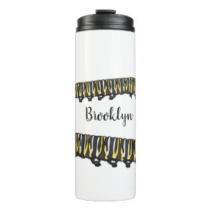 Termo Ilustracion personalizado de oruga monarca