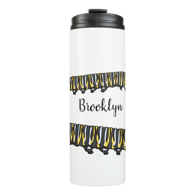 Termo Ilustracion personalizado de oruga monarca (Anverso)