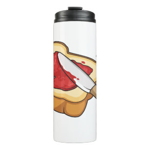 Termo Ilustracion personalizado de pan y mermelada