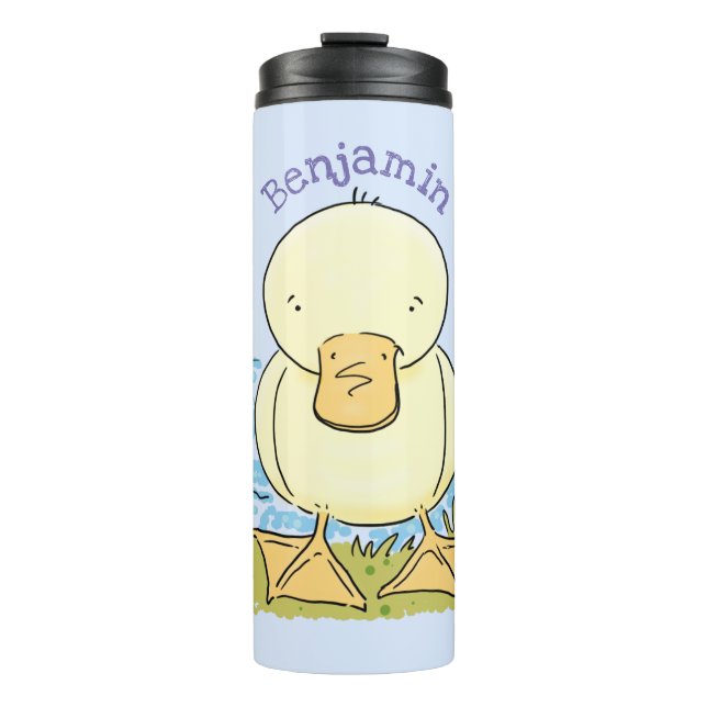 Termo Ilustracion personalizado de pato amarillo (Anverso)