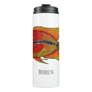 Termo Ilustracion personalizado de peces cíclicos de cue
