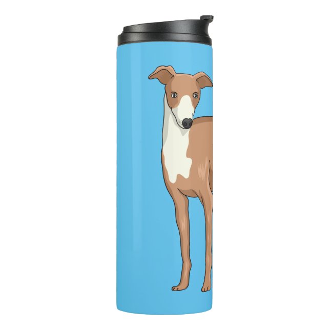 Termo Ilustracion personalizado de perro de Greyhound (Rotado hacia la izquierda)