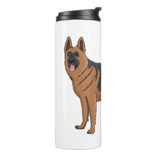 Termo Ilustracion personalizado de perro pastor alemán