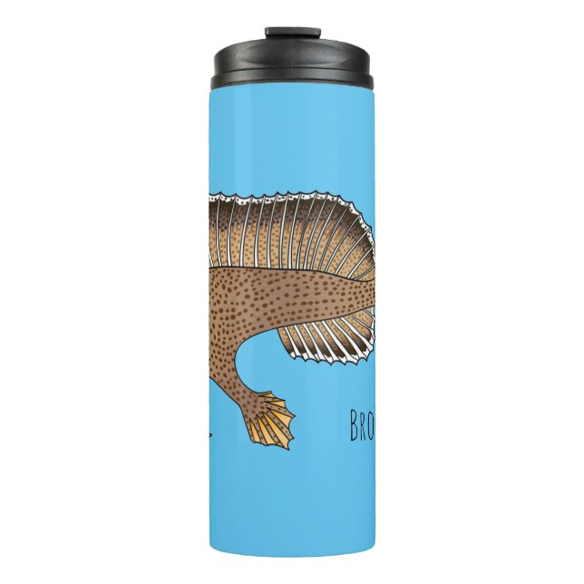 Termo Ilustracion personalizado de pez mano (Anverso)