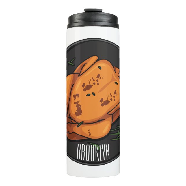 Termo Ilustracion personalizado de pollo asado (Anverso)