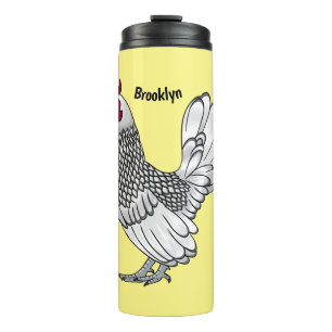 Termo Ilustracion personalizado de pollo de Sebright