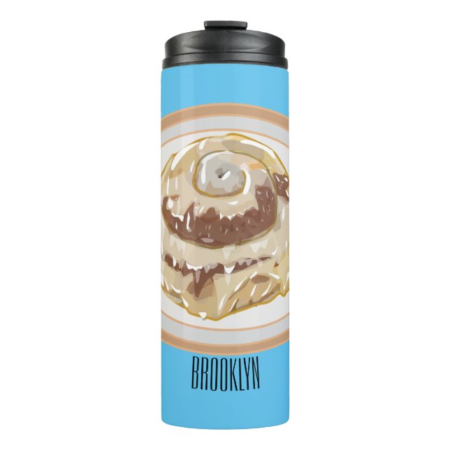 Termo Ilustracion personalizado de rollo de canela (Anverso)