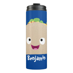 Termo Ilustracion personalizado de taco alegre sonriente