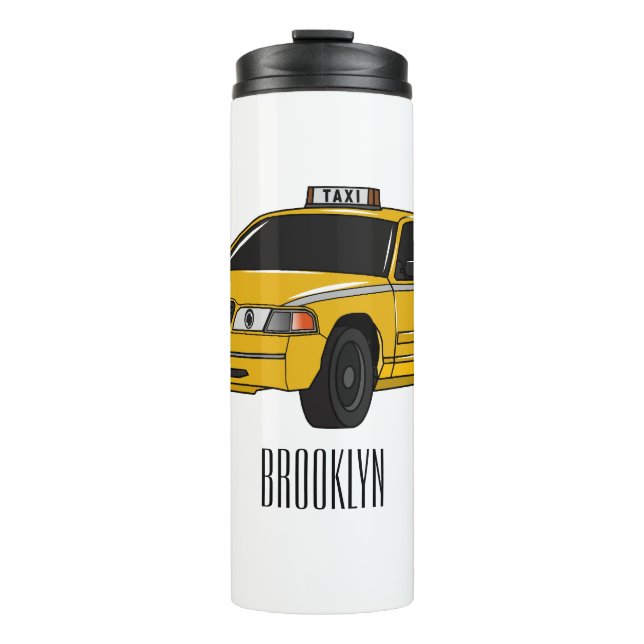 Termo Ilustracion personalizado de taxi (Anverso)