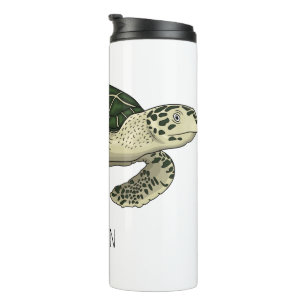 Termo Ilustracion personalizado de tortugas marinas