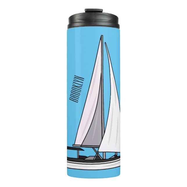 Termo Ilustracion personalizado de velero (Anverso)