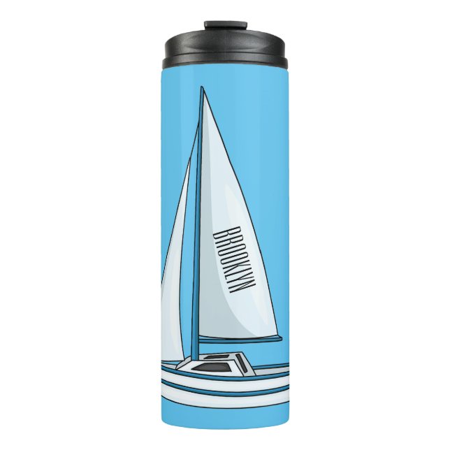 Termo Ilustracion personalizado de velero (Anverso)