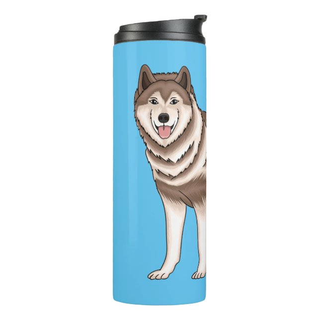 Termo Ilustracion personalizado husky siberiano (Rotado hacia la izquierda)