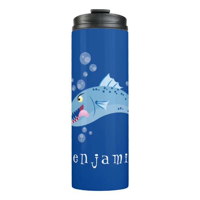 Termo Ilustracion personalizado pescador hambriento de b (Anverso)