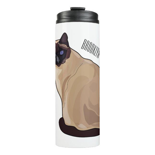Termo Ilustracion personalizado siamés (Anverso)