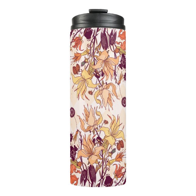 Termo Ilustracion Raster. Patrón de flores claras en col (Anverso)