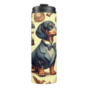 Termo Ilustracion Vintage Dachshund