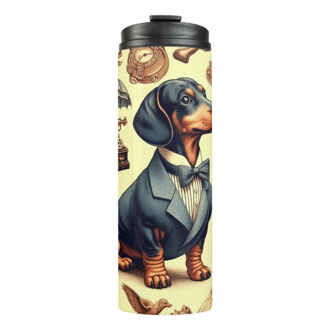 Termo Ilustracion Vintage Dachshund (Anverso)