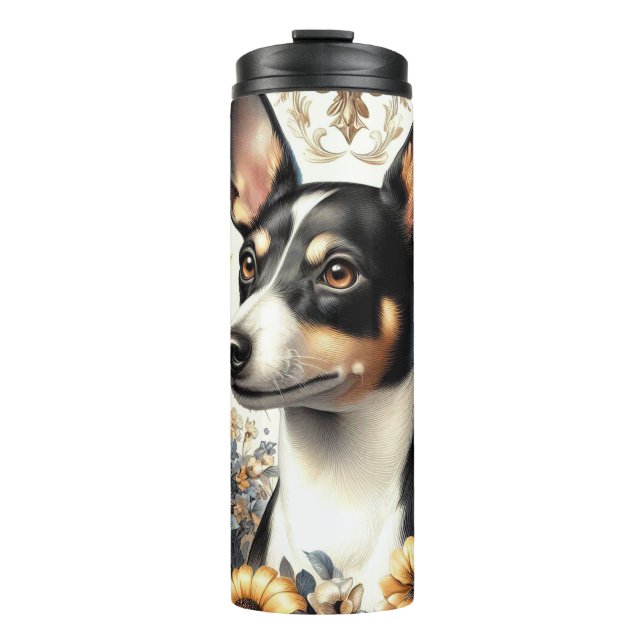 Termo Ilustracion Vintage Rat Terrier (Anverso)