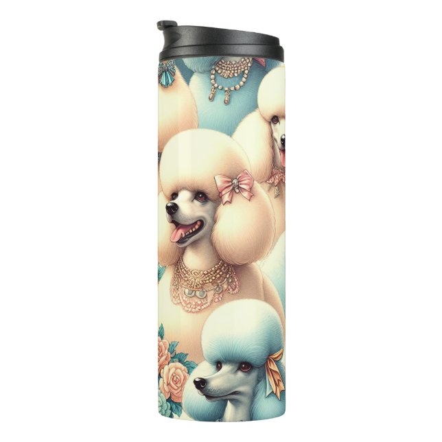Termo Ilustracion Vintage Seamless Poodle (Rotado hacia la derecha)