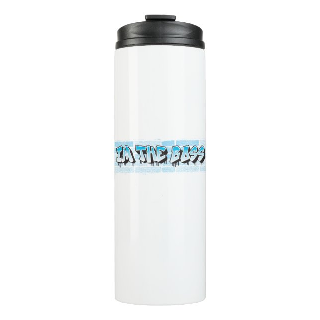 Termo IM EL BOSS Graffiti Tema Paint Blue Splatter (Anverso)