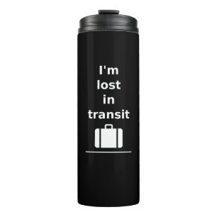 Termo I'm Lost in Transit Travel Suitcase Dark Monotone