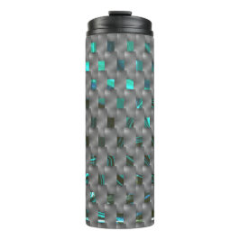 Termo Imagen cian bajo placas grises, formas rectangular