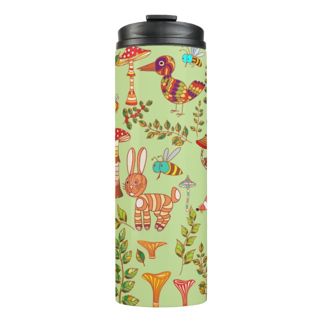 Termo Imagen de la vida forestal. Flora y fauna. Vinta (Anverso)