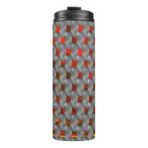 Imagen roja bajo placas grises, formas rectangular