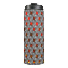 Termo Imagen roja bajo placas grises, formas rectangular