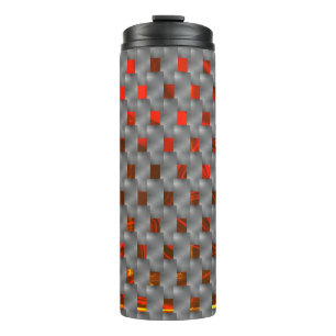 Termo Imagen roja bajo placas grises, formas rectangular