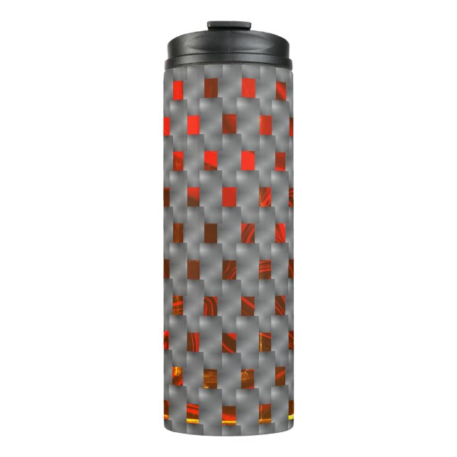 Termo Imagen roja bajo placas grises, formas rectangular (Anverso)